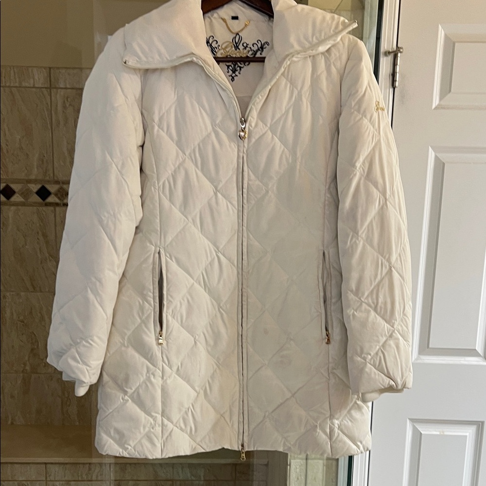 Women's White Quilted Jacket